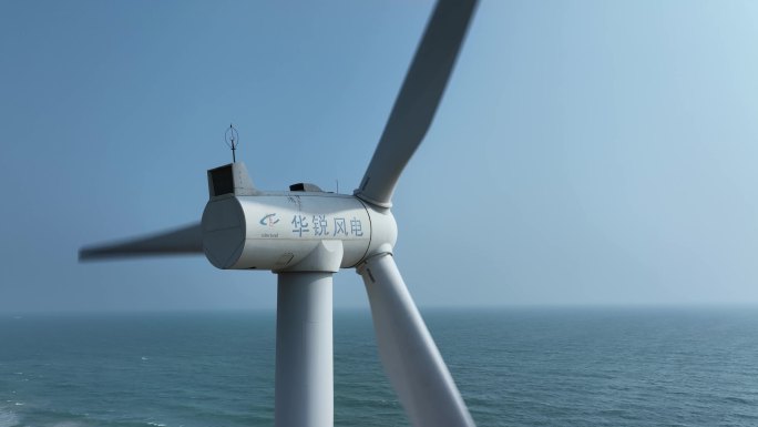 海上风能风力发电机航拍