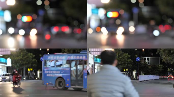 马路城市街道人轿车汽车摩托车流