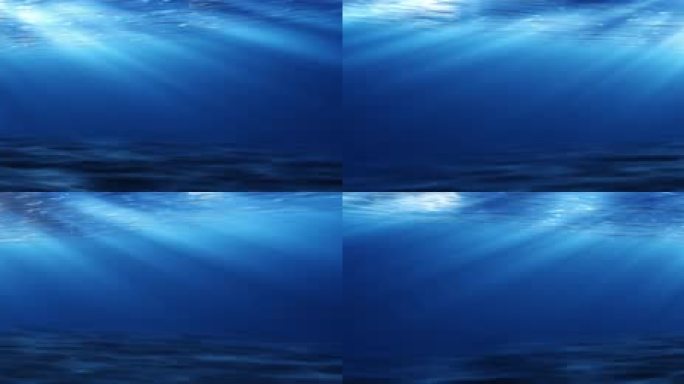 宽屏流动海底水下阳光-循环视频素材
