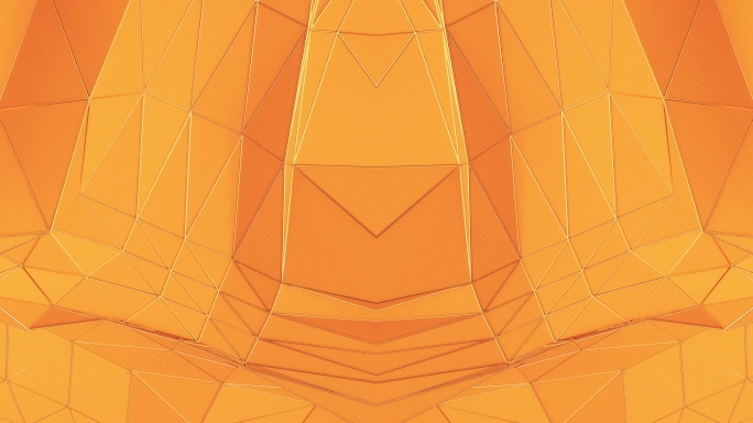 【4K时尚背景】明黄金边3D动态视觉几何