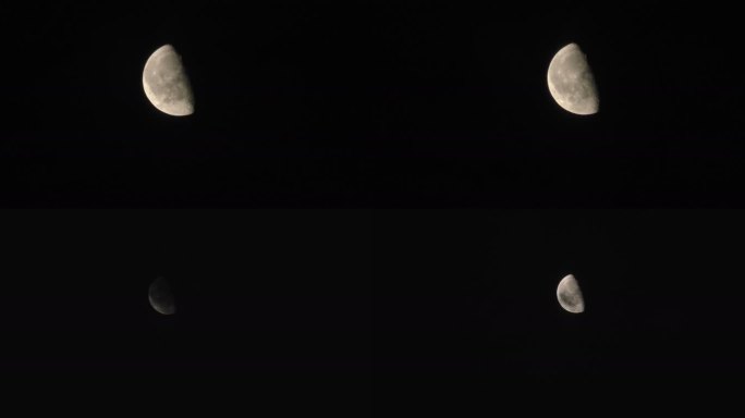 月亮月夜残月月牙儿夜晚的月亮深邃天空弯月
