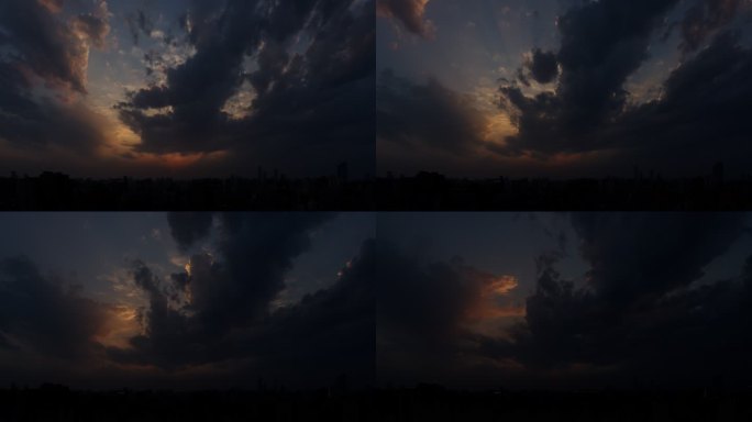 城市落日霞光万丈02【10bit延时】