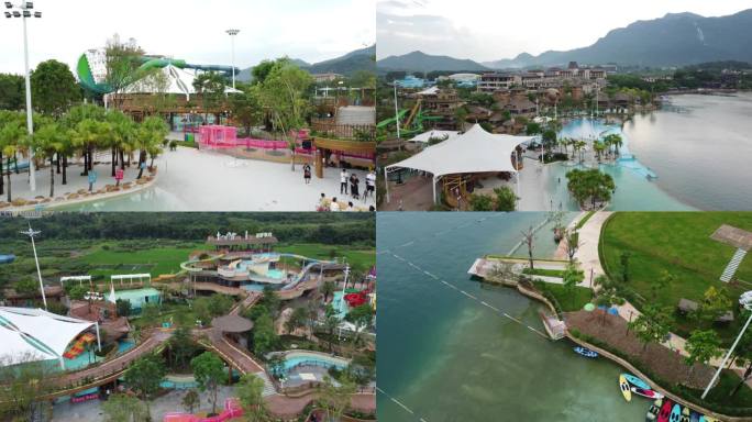 广州增城森林海嬉水乐园4k航拍（13镜）