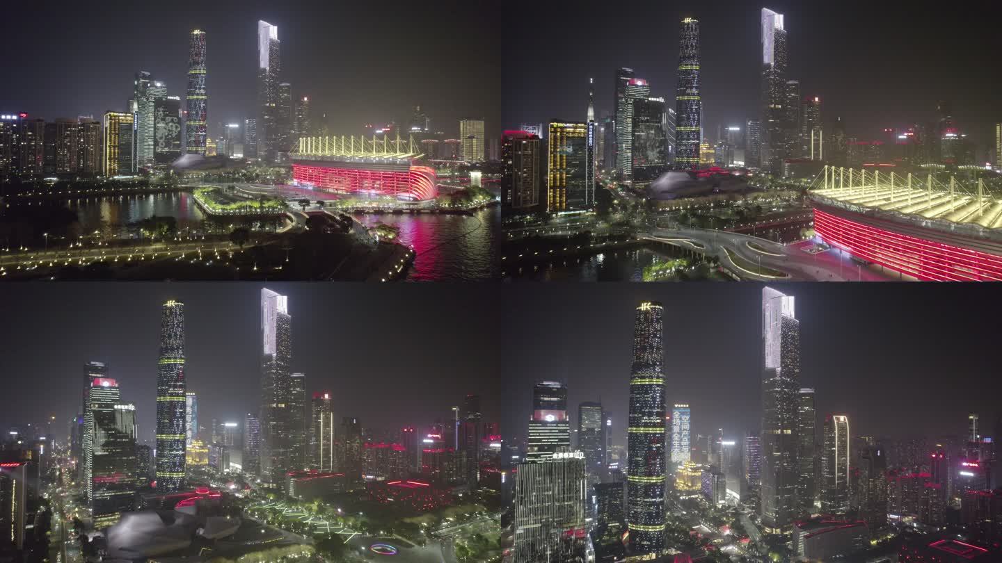 一镜到底珠江新城夜景5kHDR原视频