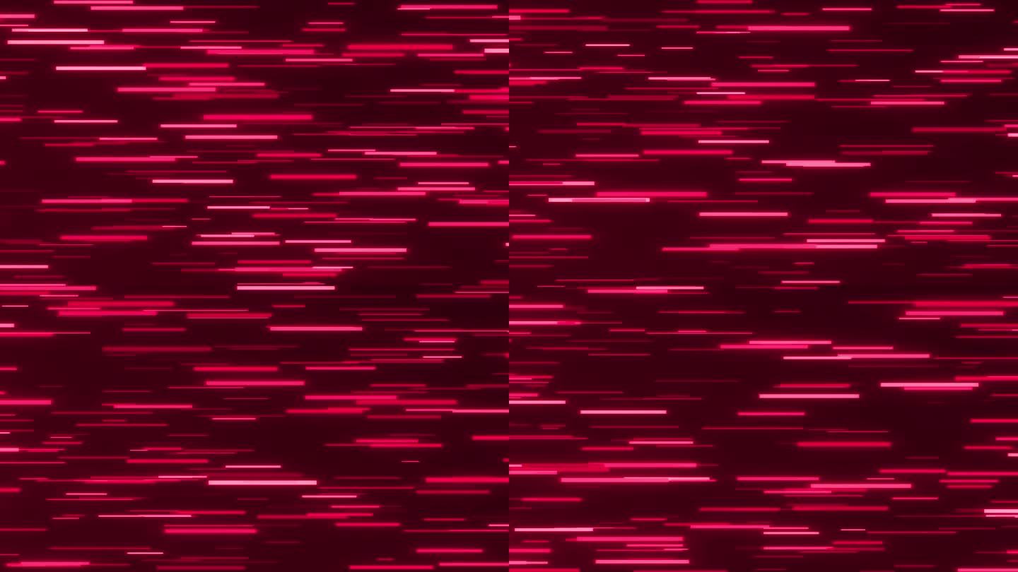4K红色动感线条流动循环