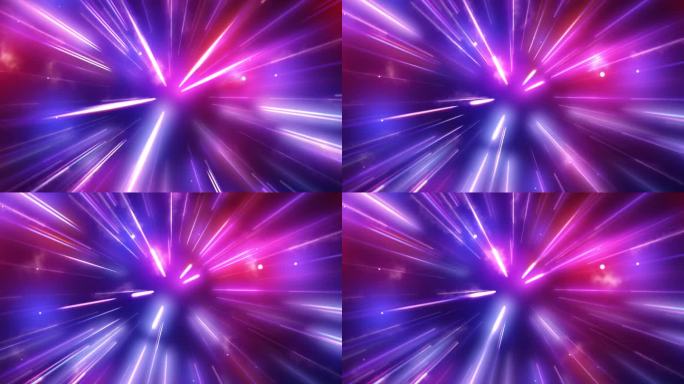 视频素材-赛博朋克发光粒子光线粒子穿梭