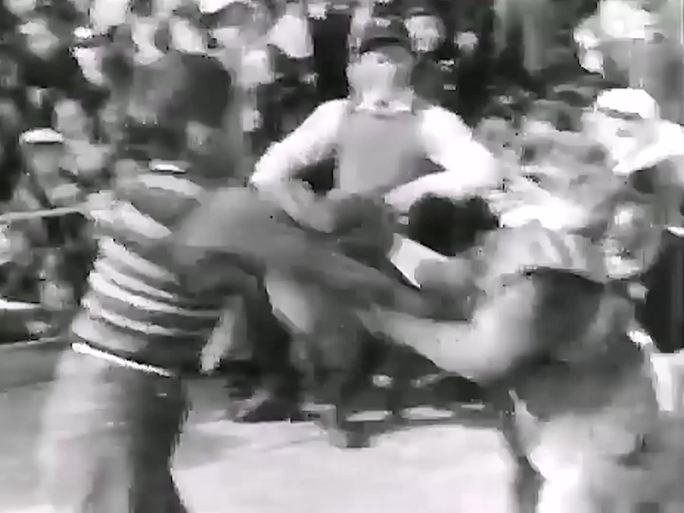 1950年日本 男孩与袋鼠拳击