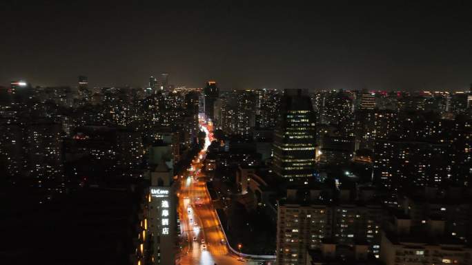 上海静安寺周边航拍