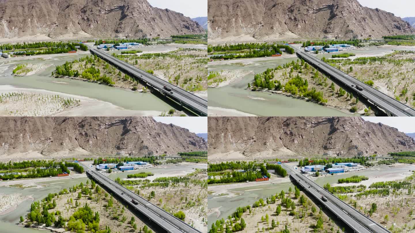 雅鲁藏布江造林 植树造林 高速公路