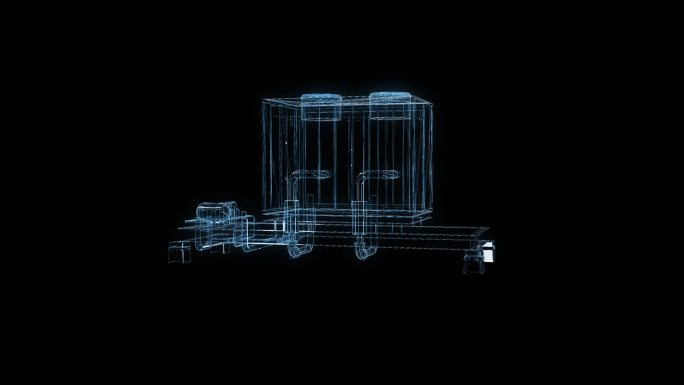 中央空调室外机透视全息通道素材