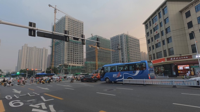 石家庄城市街景 车外街景