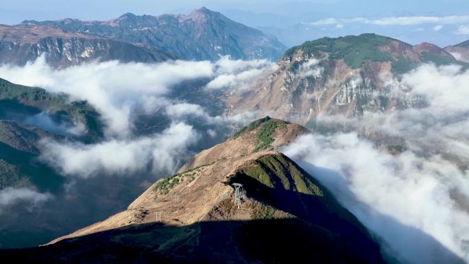 4K航拍 云南大山包山间云海