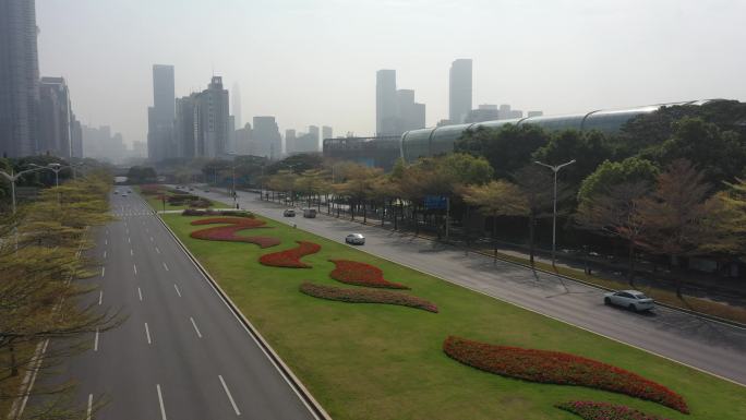 【正版原创】深南大道公路绿化航拍