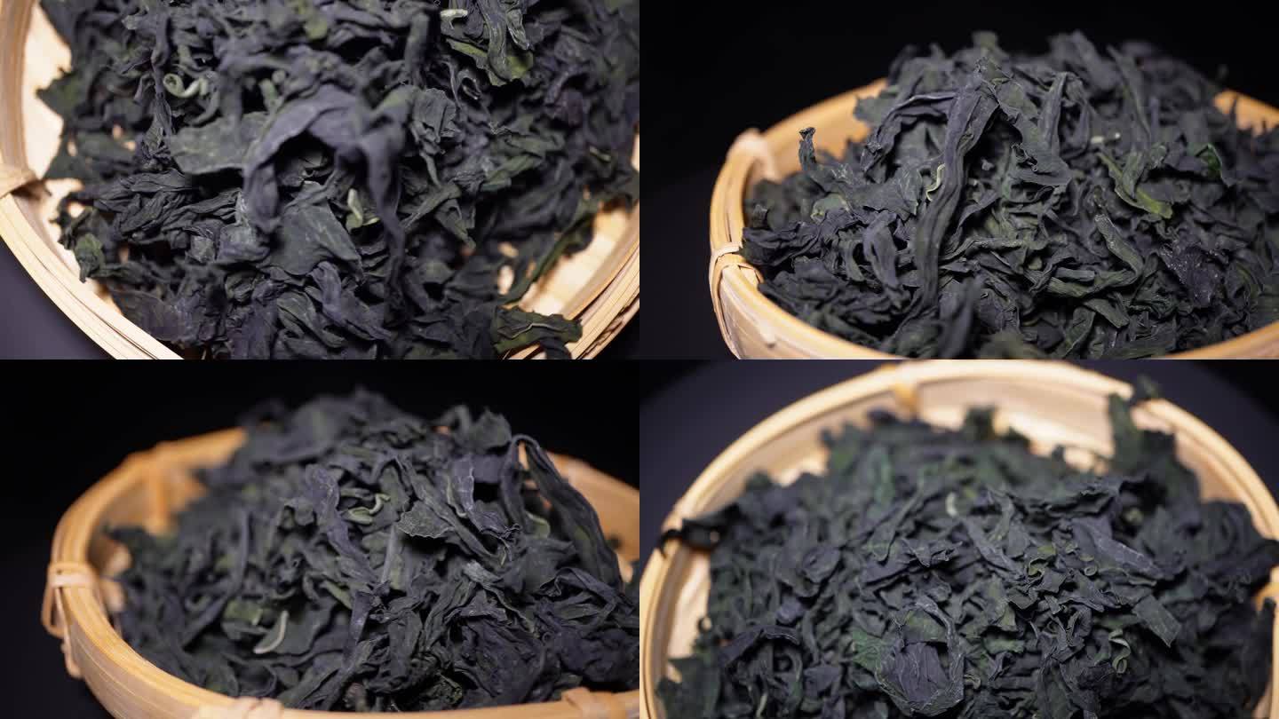 镜头合集紫菜海带裙带菜海产食材海藻1