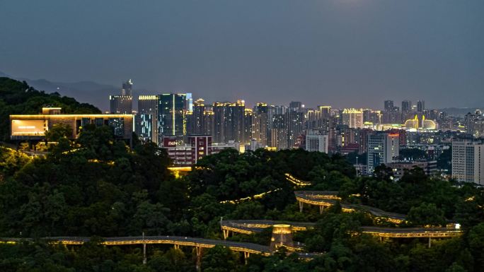 福州福道夜景航拍