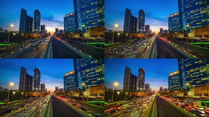 北京CBD大望路商圈夜景
