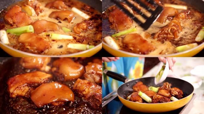 镜头合集红烧猪蹄炖猪蹄做饭中餐美食3