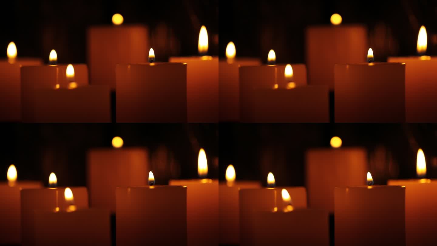 燃烧的香薰蜡烛