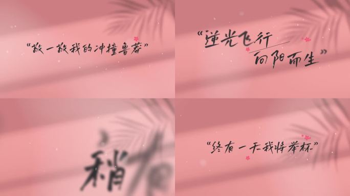 唯美小清新光影文字字幕标题