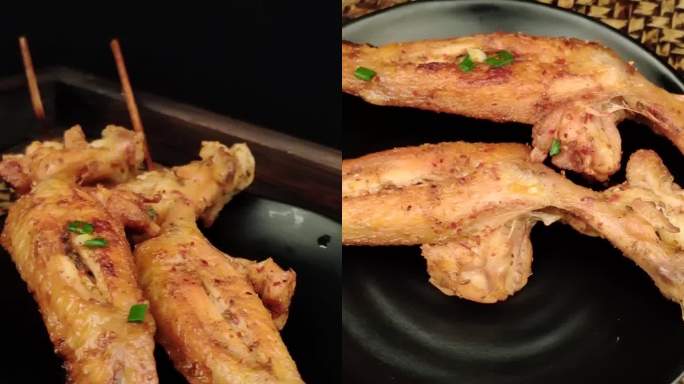 【镜头合集】烤鸡全翅美食小吃烤翅（2）