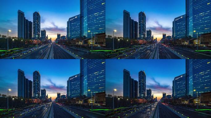北京CBD大望路商圈夜景