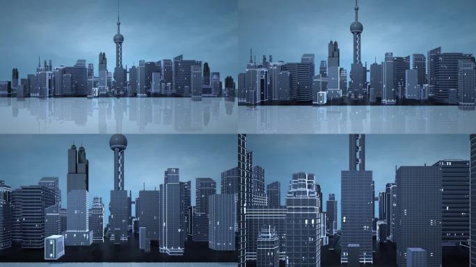 科技城市，三维动画