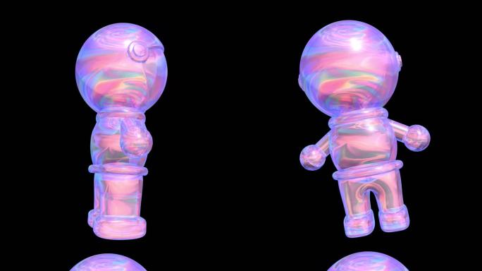 赛博朋克 宇航员可爱摆件航天员航空宇宙