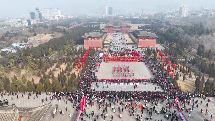 航拍巩义市-全城闹元宵