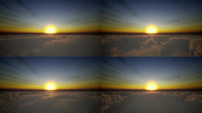 凌晨破晓太阳升起晨曦朝霞云海翻涌大气2