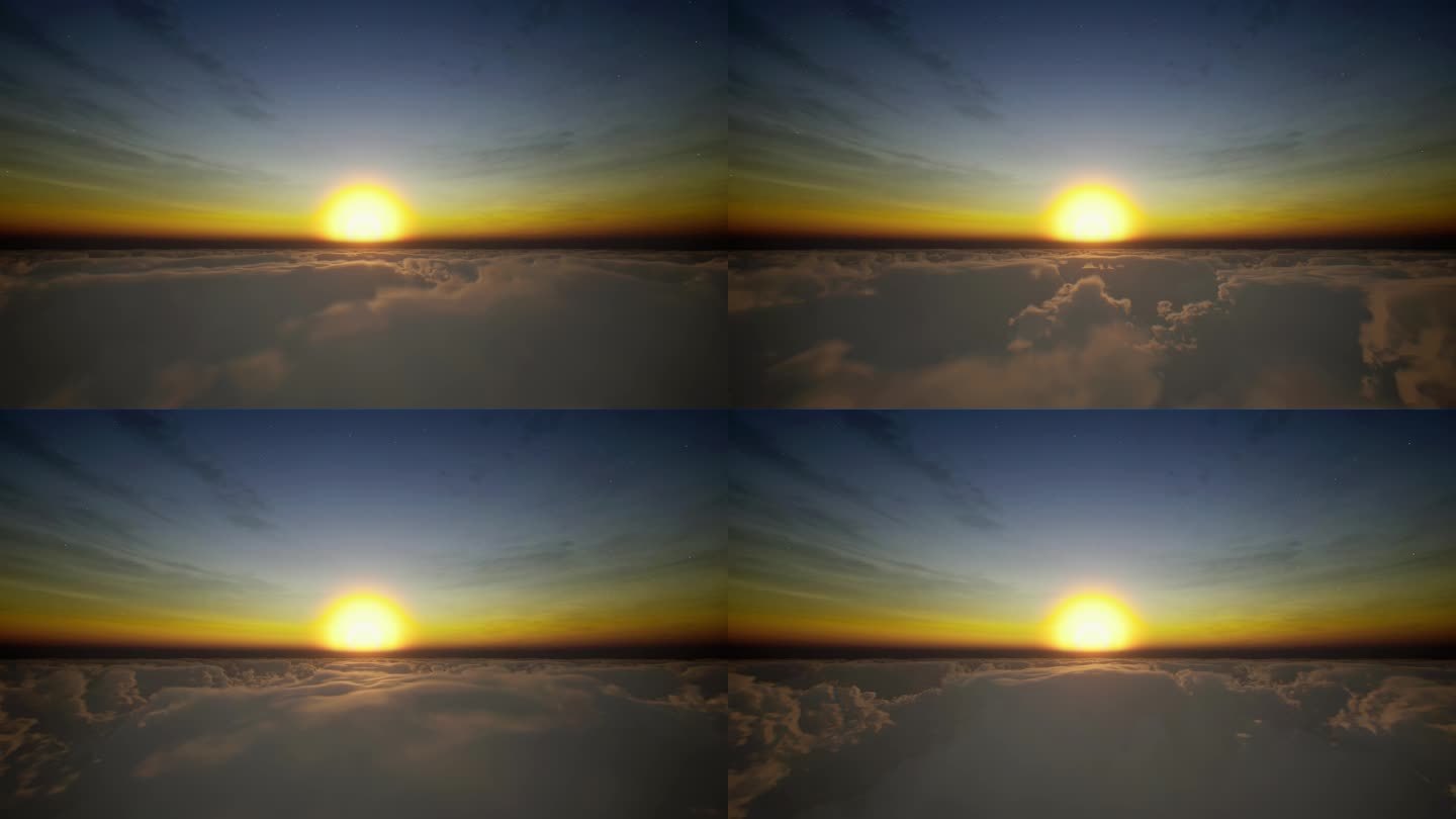 凌晨破晓太阳升起晨曦朝霞云海翻涌大气2