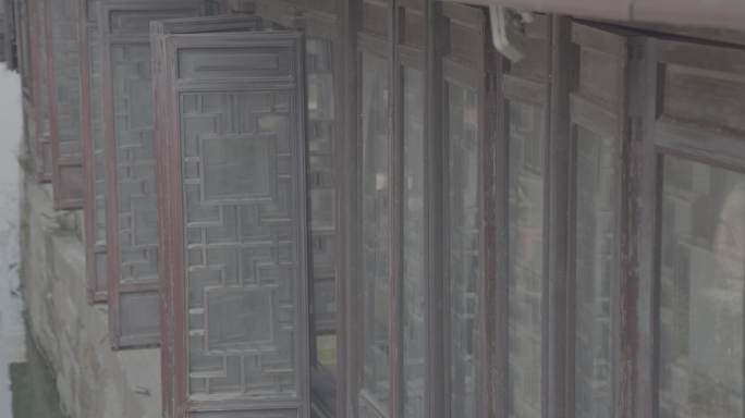 古镇窗户阁楼古建筑8k原视频Log2素材