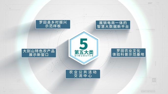 简洁科技商务应用分类结构AE模板