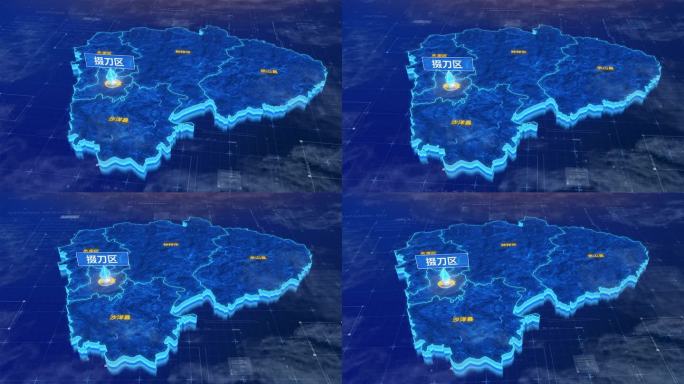 荆门市掇刀区蓝色三维科技区位地图