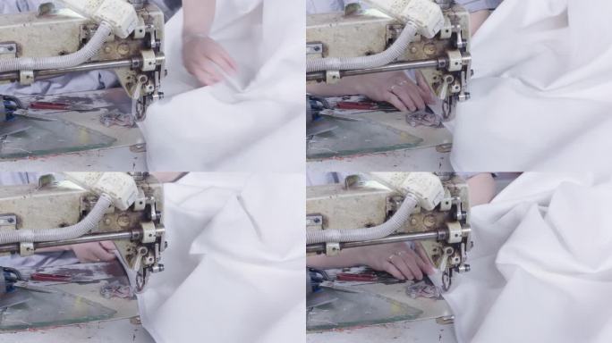 缝纫机缝制皮革