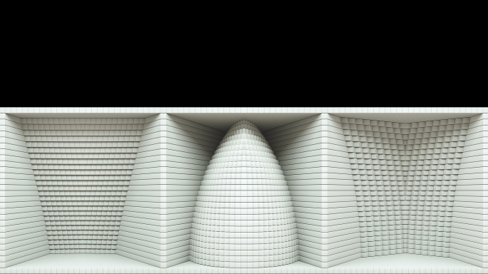 【裸眼3D】视觉几何白色盒子方格空间矩阵
