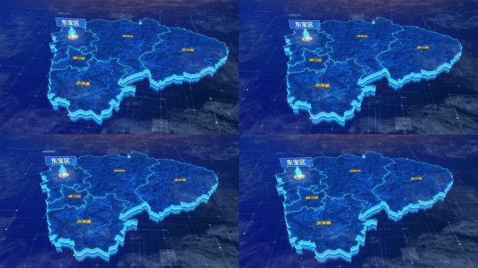荆门市东宝区蓝色三维科技区位地图
