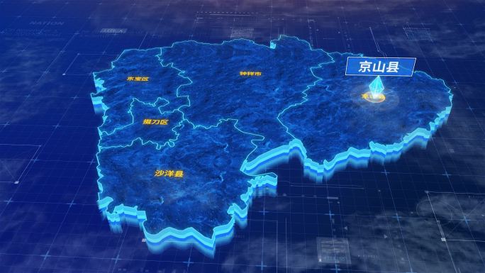 荆门市京山县蓝色三维科技区位地图