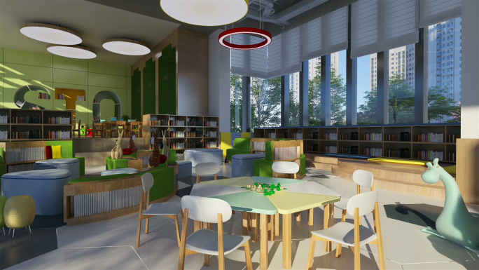 儿童书店建筑设计三维效果