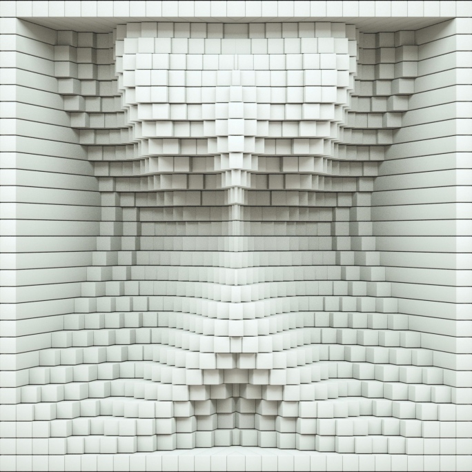 【裸眼3D】白色立体盒子方格空间矩阵艺术