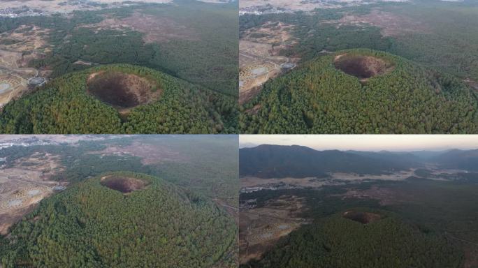 航拍云南腾冲火山