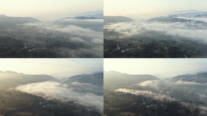唯美大自然云雾缭绕延时视频素材