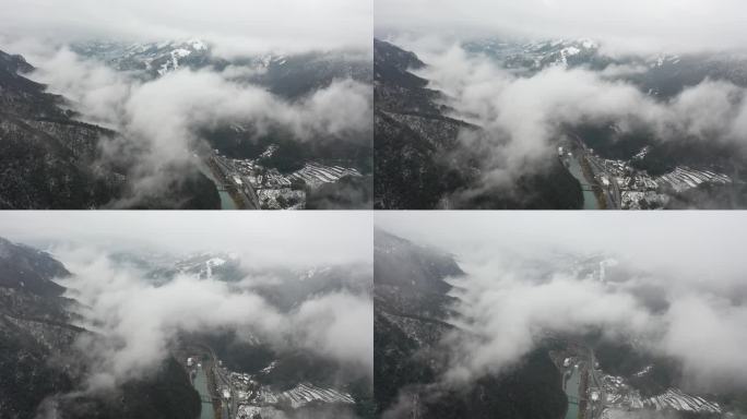 临安大峡谷群山云雾