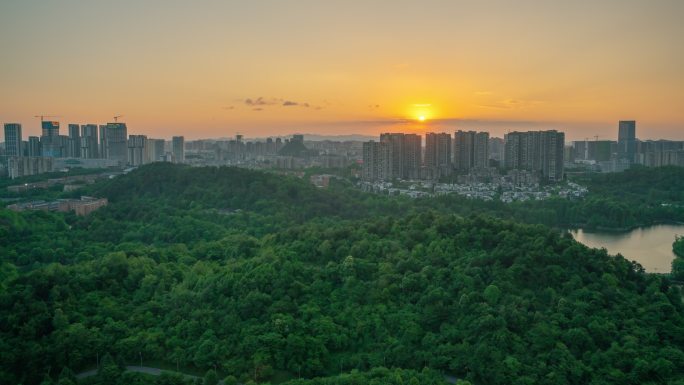 贵阳观山湖公园日落延时 4K