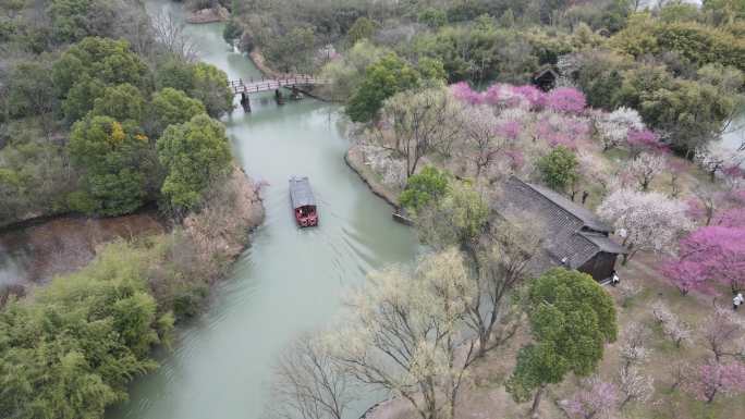 西溪梅墅 西溪湿地 杭州 4k航拍 大疆