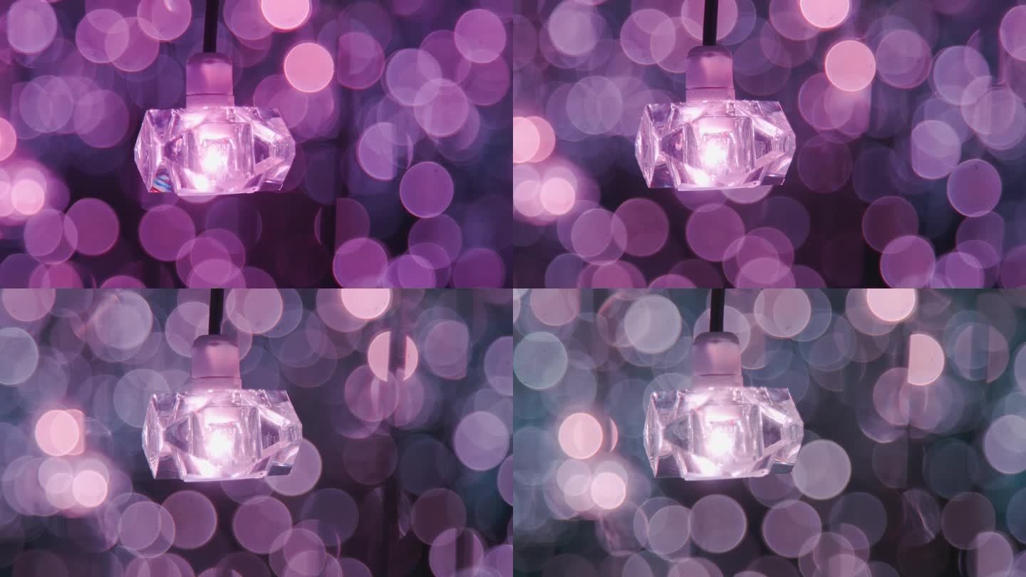 星空艺术馆唯美水晶钻石光斑4K镜头