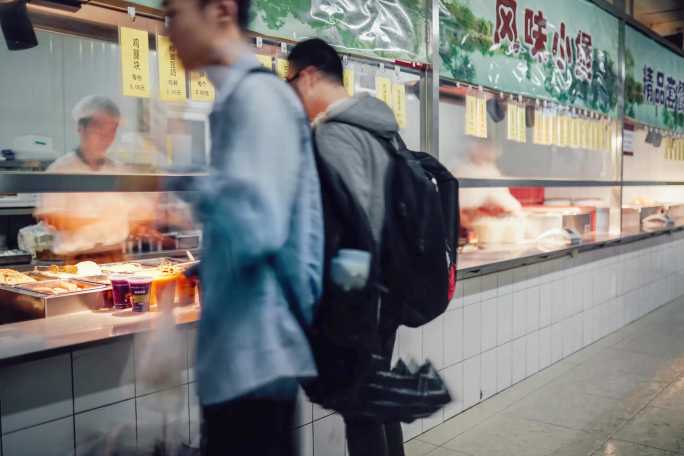 8k 北大餐厅学一小白房学生食堂打饭延时