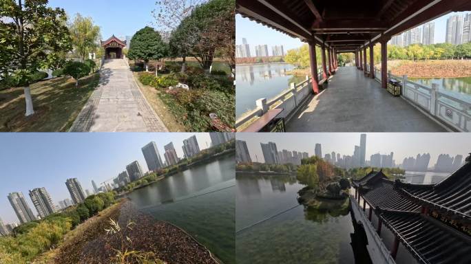 武汉武昌沙湖公园风景穿越机fpv航拍2