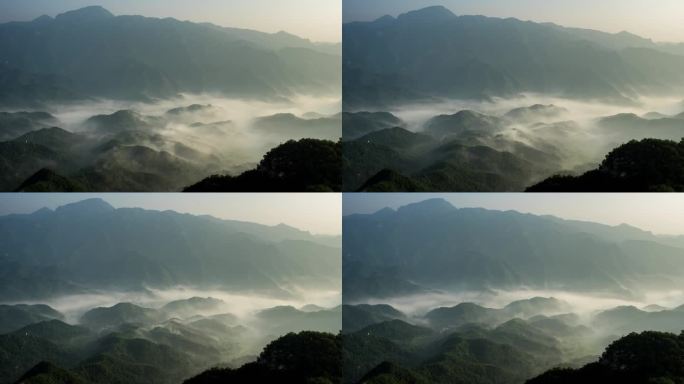 山峦叠嶂云雾缭绕