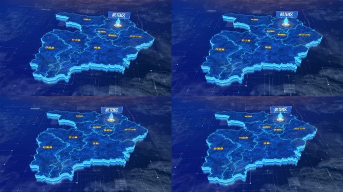 十堰市郧阳区蓝色三维科技区位地图