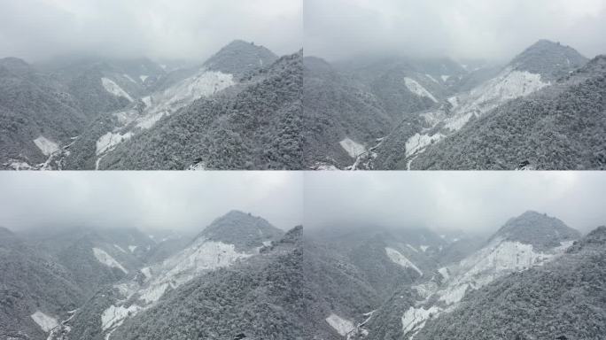 杭州临安禾牵线大明山雪景